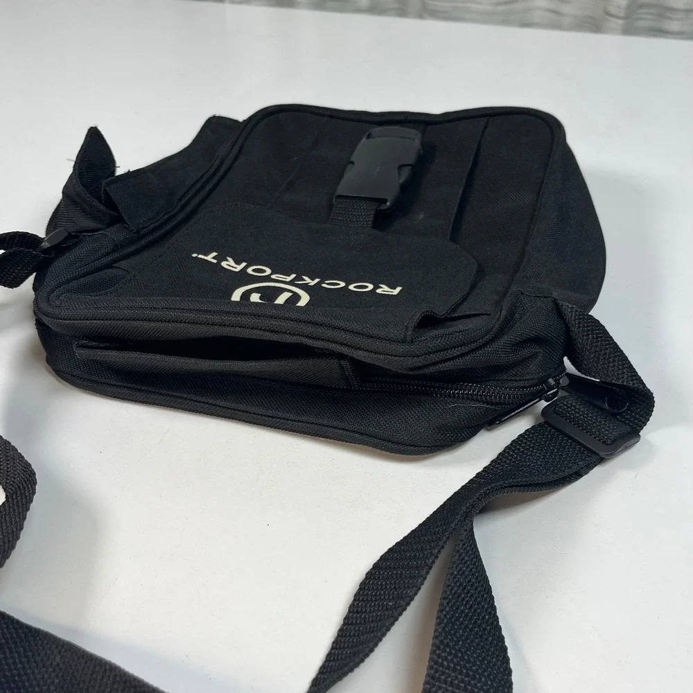 Rockport Crossbody Bag Black Small Canvas Utility Messenger